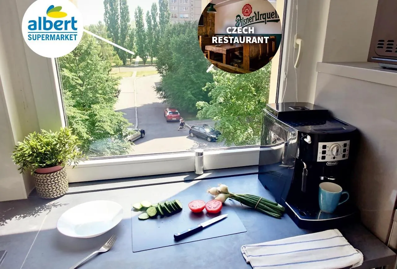 King Size Sunny Home 19 Minutes To Center Prague Czech Republic